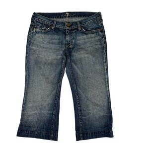7 For All Mankind Women's Capri Blue Jeans Size 28